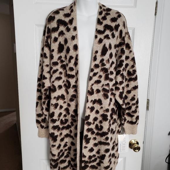 NWT! Animal Print Duster/Cardigan/Coatigan - Picture 1 of 10